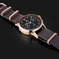 Strela Bronze Watch Chronograph Hand Wound 1 9/16in Sea-Gull ST1901 High Cosmos CO40CYB-BR