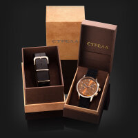 Strela Bronze Watch Chronograph Hand Wound 1 9/16in Sea-Gull ST1901 High Star S40CY-BR