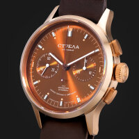 Strela Bronze Watch Chronograph Hand Wound 1 9/16in Sea-Gull ST1901 High Star S40CY-BR