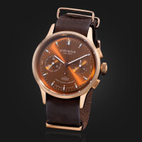 Strela Bronze Watch Chronograph Hand Wound 1 9/16in Sea-Gull ST1901 High Star S40CY-BR