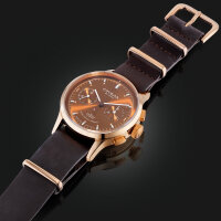 Strela Bronze Watch Chronograph Hand Wound 1 9/16in Sea-Gull ST1901 High Star S40CY-BR