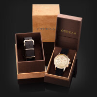 Strela Bronze Watch Chronograph Hand Wound 1 9/16in Sea-Gull ST1901 High Officer OF40CYM-BR