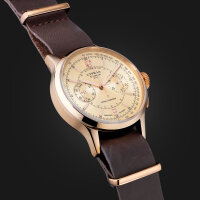 Strela Bronze Watch Chronograph Hand Wound 1 9/16in Sea-Gull ST1901 High Officer OF40CYM-BR
