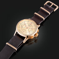 Strela Bronze Watch Chronograph Hand Wound 1 9/16in Sea-Gull ST1901 High Officer OF40CYM-BR