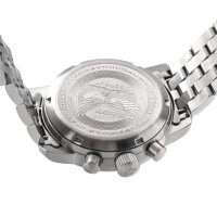 PILOT BERKUT Chronograph Poljot 31681 Saphirglas russische mechanische Uhr silber