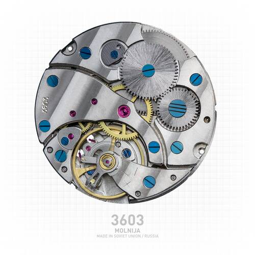 Fliegeruhr Moscow Classic MOLNIJA 3603 Handaufzug russische mechanische Uhr