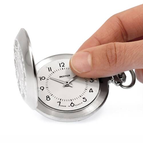 Blindenuhr MOLNIJA Taschenuhr Braille Uhr Russische Uhr aveugle obcecado blind 