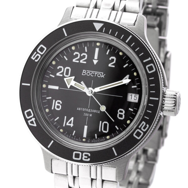 VOSTOK Taucheruhr 200m Automatik 24h Herren Armbanduhr Russland 720076 & 720074