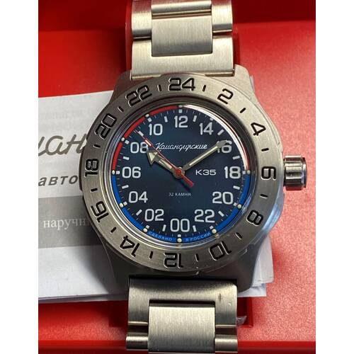 VOSTOK Taucheruhr 200m Automatik 24h Herren Armbanduhr Russland 720076 & 720074 2431.01/35085A