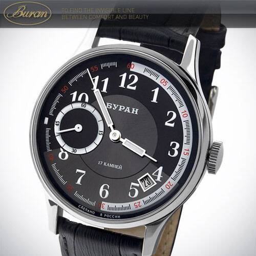 BURAN Poljot 3105/6503723 Handaufzug russische Uhr mechanisch