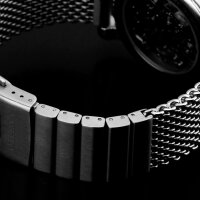 STRELA Milanaise Mesh Uhrenarmband - Geflecht & Glieder poliertt 22 mm