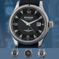 Buran Automatic 2824-2 Russian Analog Watch Aviator Watch Mineral Glass