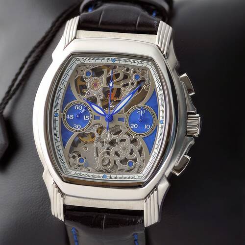 SOYUZ Sea Tresures II Skeleton Chronograph NOS Rare Exemplar RP2016 Timepiece
