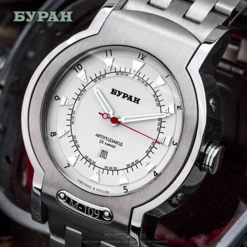 BURAN M-109 SWISS ETA 2671/3051733 Automatik russische Uhr sehr selten 2671 ETA