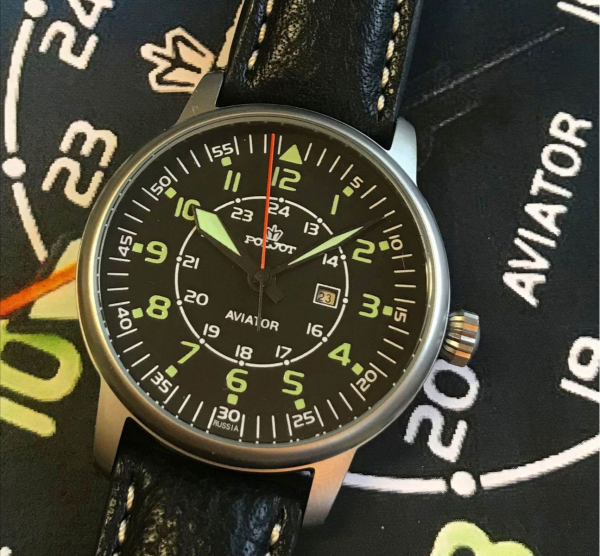 POLJOT AVIATOR Zarja Z2014A HANDAUFZUG 40 MM