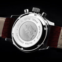 Blue Angels Flieger Chronograph Uhr Weiss Fliegeruhr mit Edelstahlboden und kostenlosem Glasboden