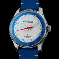 STRELA 1965 Herrenuhr POLJOT 2609H Handaufzug Cosmos, Tribute, Officer, Blue Sky