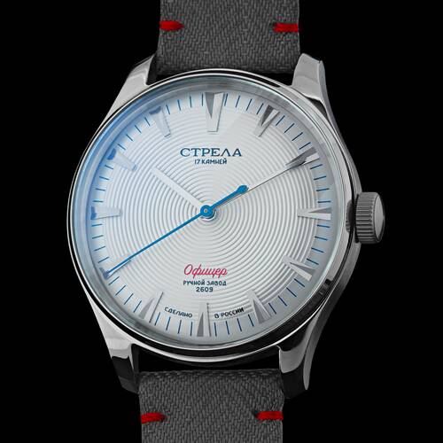 Strela 1965 Watch Poljot 2609H Hand Wound Cosmos, Tribute, Officer, Blue Sky OFFICER  1965OF40