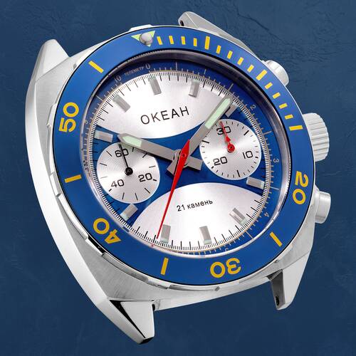 OKEAH ST1901 Okean Chronograph Lnette Militr Chronograph CCCP Neuauflage OCEAN