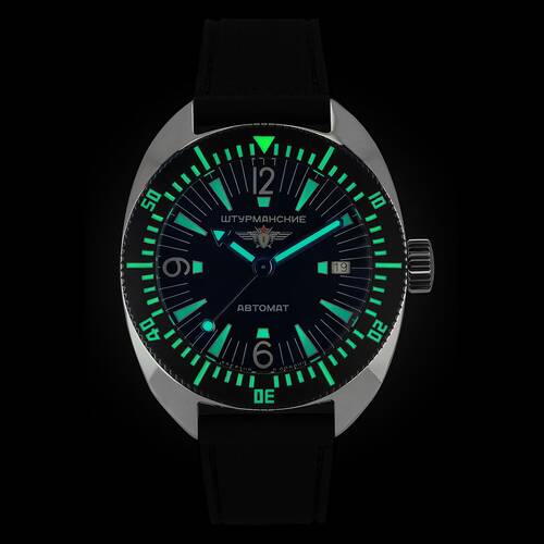Sturmanskie Dolphin 42mm Taucheruhr Automatik Edelstahl Vostok 2416-?8881505