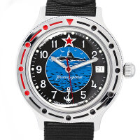 Vostok Komandirskie Automatik 2416B U-Boot blau Zulu Band...