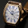 BURAN V.M. Tonneau Wecker Gold russiche machanische Armbanduhr 2612/1086551