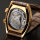 BURAN V.M. Tonneau Wecker Gold russiche machanische Armbanduhr 2612/1086551