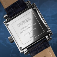 BURAN Square Russische Uhr Lederband Poljot 2614.2 Handaufzug 2614/1065512