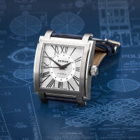 BURAN Square Russische Uhr Lederband Poljot 2614.2 Handaufzug 2614/1065512