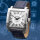 BURAN Square Russische Uhr Lederband Poljot 2614.2 Handaufzug 2614/1065512