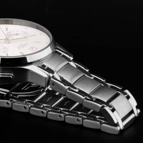 Strela Stainless Watchband for Watch 0 3/4in Solid Shiny Matte Butterfly By