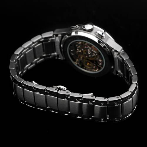 Strela Stainless Watchband for Watch 0 3/4in Solid Shiny Matte Butterfly By