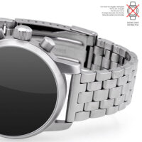 EDELSTAHLBAND Uhrenarmband matt / satiniert 20 mm Anstoß gerade 5 Knoten