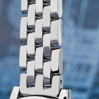 EDELSTAHLBAND POLJOT 18 mm - 5 Knoten massiv poliert Anstoß gerade Uhrarmband