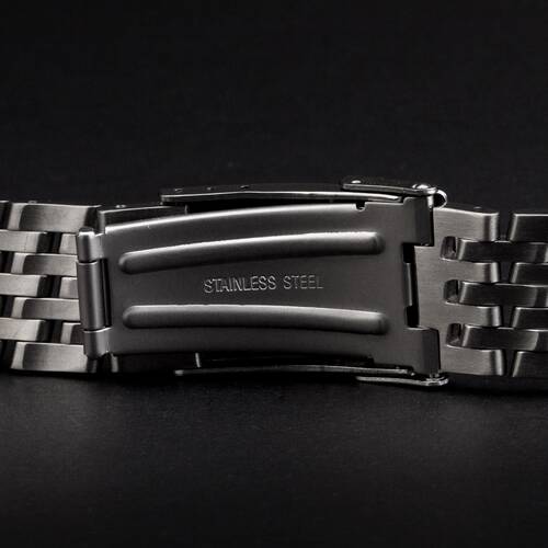 Watchband Poljot Stainless Steel Solid 0 25/32in - 7 Knot - Polished - Push