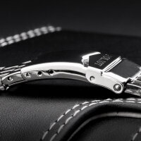 Watchband Poljot Stainless Steel Solid 0 25/32in - 7 Knot - Polished - Push