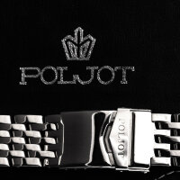 Watchband Poljot Stainless Steel Solid 0 25/32in - 7 Knot - Polished - Push