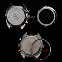 GLASBODEN für russischen Poljot 3133 Chronographen...