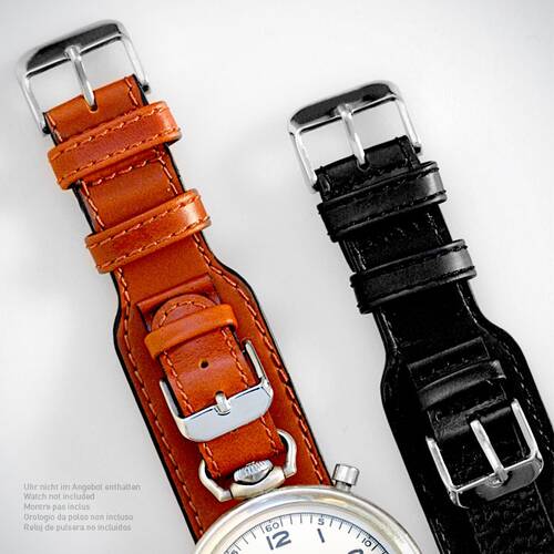 Braun Special Wrist Watch Band B-Watch Luftwaffe Pilots Retro 12-18 Leather