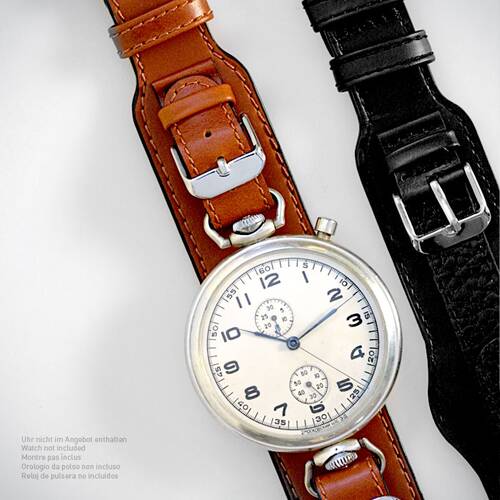 Lederband Armband Uhrenband B-Uhr Luftwaffe Fliegeruhren RETRO braun 12-18