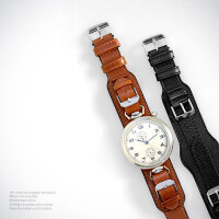 Braun Special Wrist Watch Band B-Watch Luftwaffe Pilots Retro 12-18 Leather