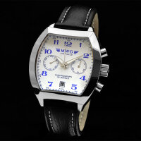 Chronograph Mwg Air Force White Tonneau 3133 Poljot Analog Watch By MakTime