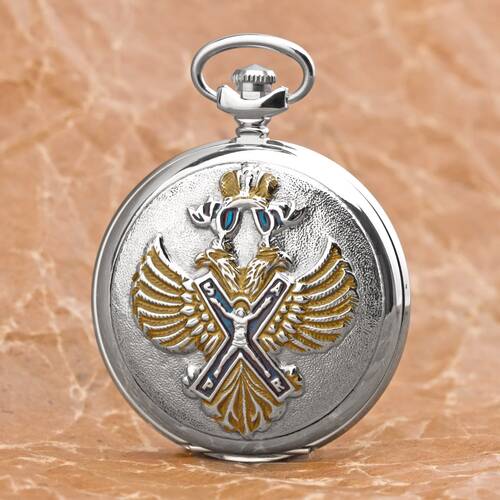 Taschenuhr St. Andreas-Orden Andreaskreuz Saltire MOLNIJA 3602 russische Uhr