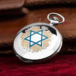 Molnija Pocket Watch Star of David Jewish Hanukkah BAR...