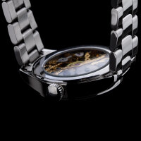 Skeleton Watch Unisex Mechanical Caliber 3602 Molnija Hand-Decorated Gold Plated