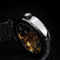 Skeleton Watch Unisex Mechanical Caliber 3602 Molnija Hand-Decorated Gold Plated