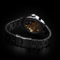 Skeleton Watch Unisex Mechanical Caliber 3602 Molnija Hand-Decorated Gold Plated