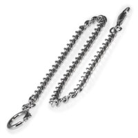 Pocket Watch Chain Silver Carabiner And Spring Ring New