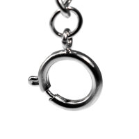 Taschenuhrkette Uhrenkette Taschenuhr Kette silber Karabiner und Klemme NEU!