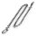 Taschenuhrkette Uhrenkette Taschenuhr Kette silber Karabiner und Klemme NEU!